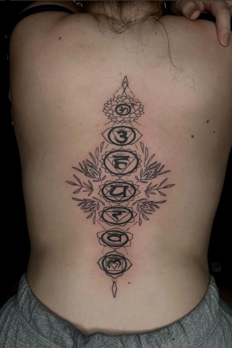 Chakras tattoo | Chakra tattoo, Symbolic tattoos, Tattoos